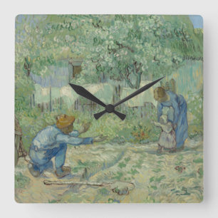 Reloj Cuadrado Van Gogh First Steps Painting Art