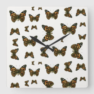 Reloj Cuadrado Vanessa Cardui - La Mariposa de la Señora Pintada