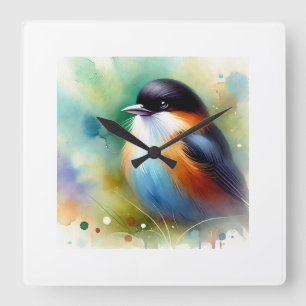 Reloj Cuadrado Vanga bird 130924AREF145 - Watercolor