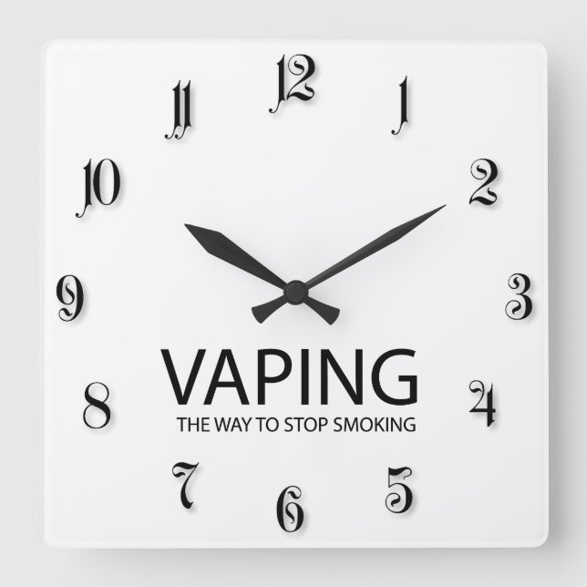 Reloj Cuadrado Vaping (Anverso)