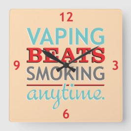 Reloj Cuadrado Vaping golpea a fumar en cualquier momento