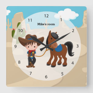 Reloj Cuadrado Vaquero