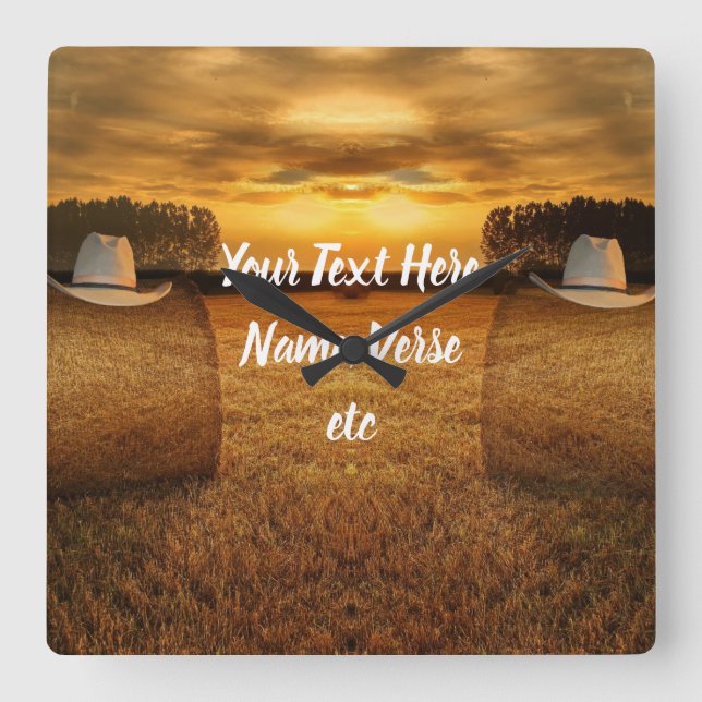 Reloj Cuadrado Vaquero (Anverso)