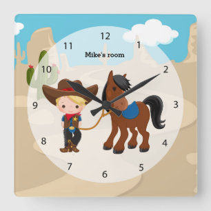 Reloj Cuadrado Vaquero