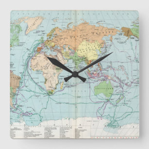 Reloj Cuadrado Vazhneishie Inostrannye Krugosvetnye Zkspeditsii