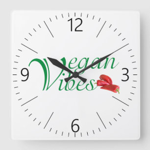 Reloj Cuadrado Vegan vibes