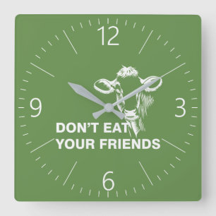 Reloj Cuadrado Veganismo