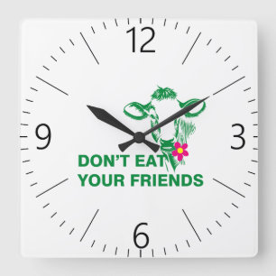 Reloj Cuadrado Veganismo