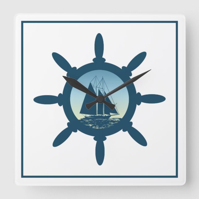 Reloj Cuadrado Vela (Anverso)