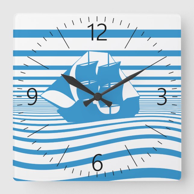 Reloj Cuadrado Vela (Anverso)
