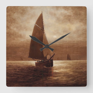 Reloj Cuadrado Vela de noche (alrededor de 1900) Elbridge Wesley 