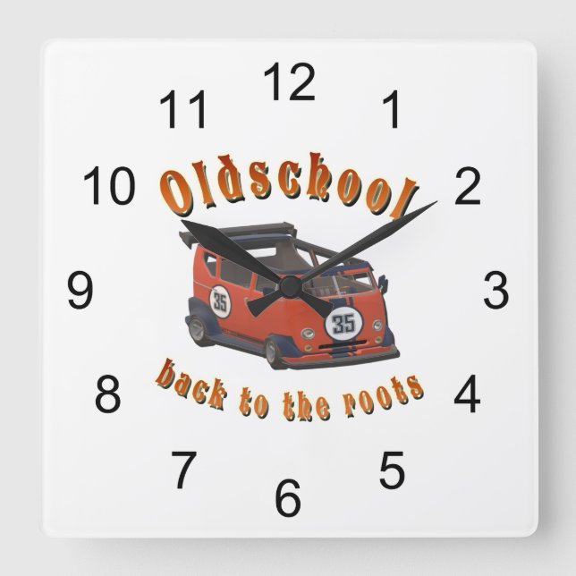 Reloj Cuadrado Velocidad de Oldschool - ​ ¡De vuelta a las raíces (Anverso)