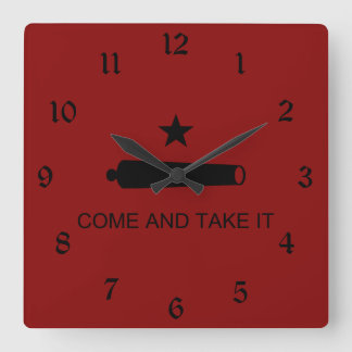 Reloj Cuadrado ¡Ven Y Tómalo! Bandera de batalla del estado de Te