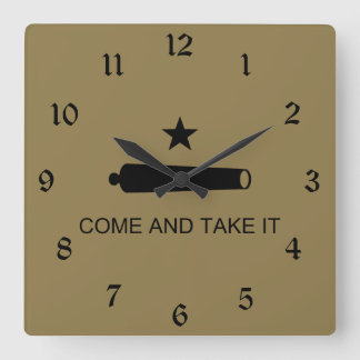 Reloj Cuadrado ¡Ven Y Tómalo! Bandera de batalla del estado de Te