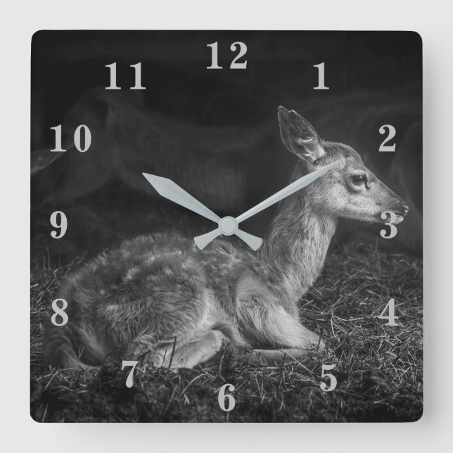 Reloj Cuadrado Venado bebé (Anverso)
