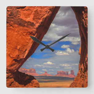 Reloj Cuadrado Ventana de roca a Monument Valley, AZ