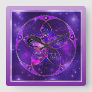 Reloj Cuadrado Venus Flower of Love fineART Universe