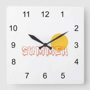 Reloj Cuadrado Verano