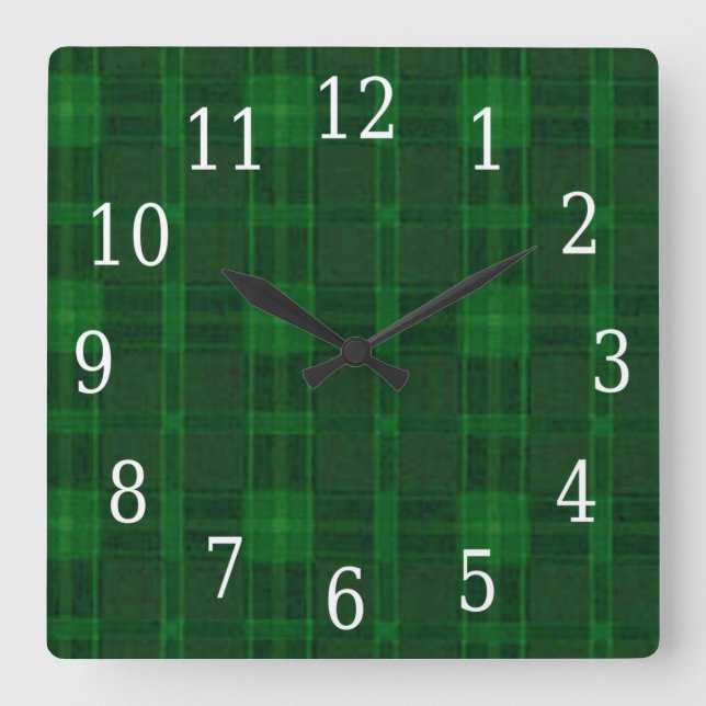 Reloj cuadrado verde (Anverso)