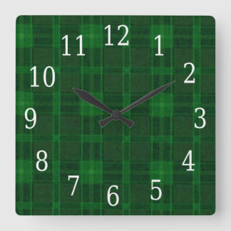 Reloj cuadrado verde