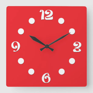 Reloj Cuadrado Verde, abstracto, retro