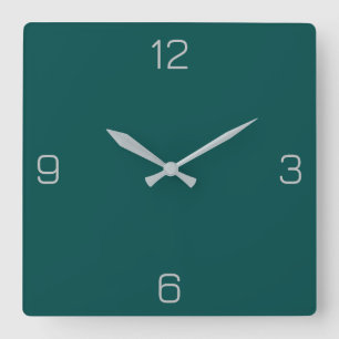 Reloj Cuadrado Verde de la jungla profunda 004B49 Color - Añadir 