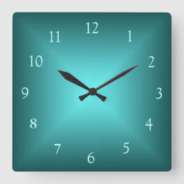 Reloj Cuadrado Verde esmeralda iluminado>Reloj de pared liviano