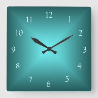 Reloj Cuadrado Verde esmeralda iluminado>Reloj de pared liviano