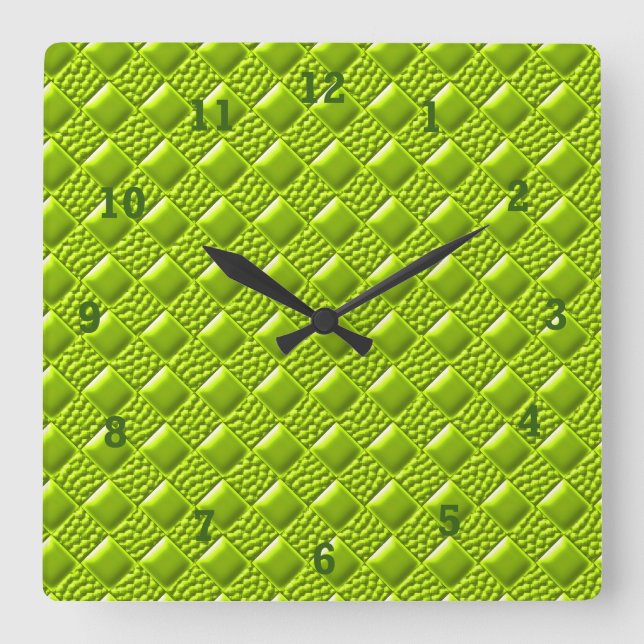 Reloj Cuadrado Verde lima (Anverso)