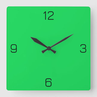 Reloj Cuadrado Verde malachita 0BDA51 Color con opción Añadir nom