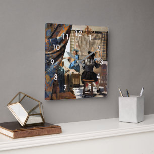 Reloj Cuadrado Vermeer - El Arte de Pintar