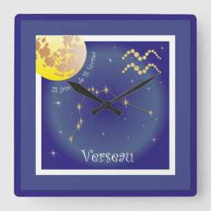 Reloj Cuadrado Verseau 21 janvier au 18 février Uhr