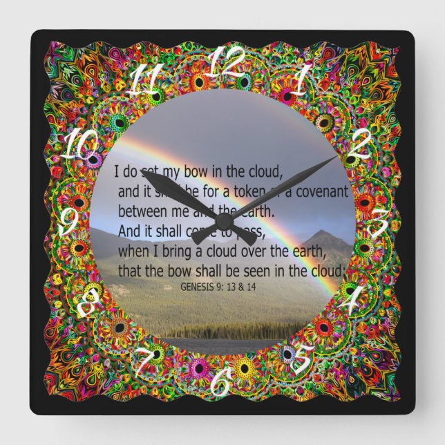 RELOJ CUADRADO VERSIONES DE RAINBOW (Anverso)