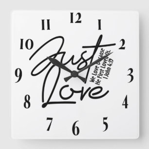 Reloj Cuadrado Verso de la Biblia Cristiana inspiradora