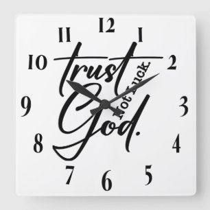 Reloj Cuadrado Verso de la Biblia Cristiana inspiradora
