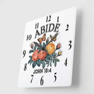 Reloj Cuadrado Verso de la Biblia Cristiana inspiradora
