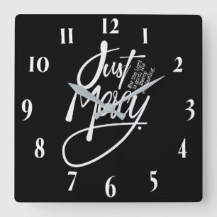 Reloj Cuadrado Verso de la Biblia Cristiana inspiradora