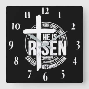 Reloj Cuadrado Verso de la Biblia Cristiana inspiradora