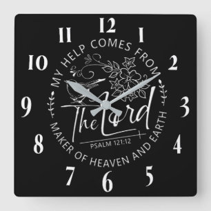 Reloj Cuadrado Verso de la Biblia Cristiana inspiradora