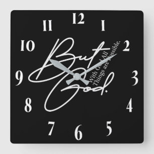 Reloj Cuadrado Verso de la Biblia Cristiana inspiradora