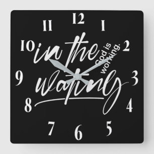 Reloj Cuadrado Verso de la Biblia Cristiana inspiradora