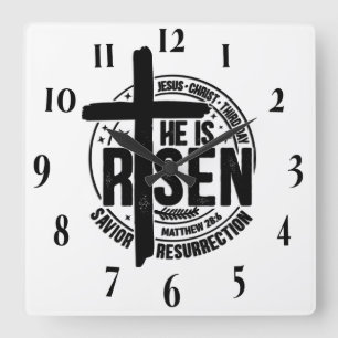 Reloj Cuadrado Verso de la Biblia Cristiana inspiradora