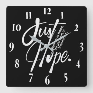 Reloj Cuadrado Verso de la Biblia Cristiana inspiradora