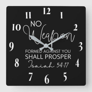Reloj Cuadrado Verso de la Biblia Cristiana inspiradora