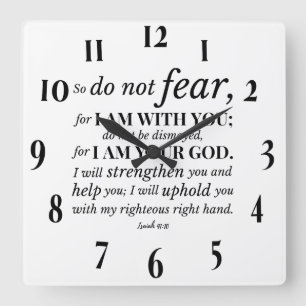 Reloj Cuadrado Verso de la Biblia Cristiana inspiradora