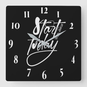 Reloj Cuadrado Verso de la Biblia Cristiana inspiradora