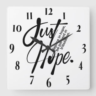 Reloj Cuadrado Verso de la Biblia Cristiana inspiradora