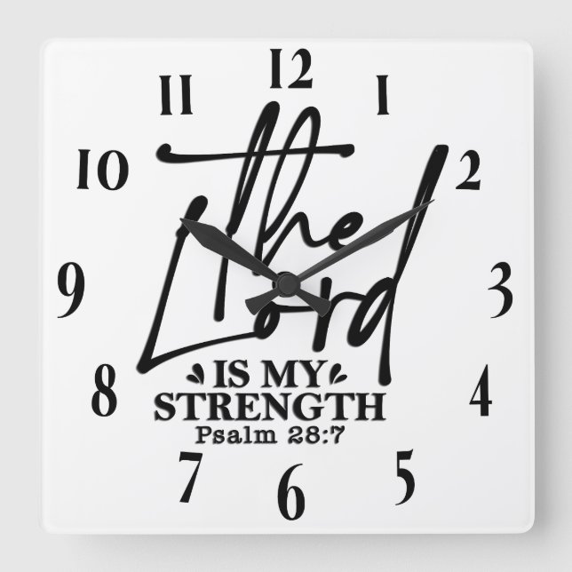 Reloj Cuadrado Verso de la Biblia Cristiana inspiradora (Anverso)