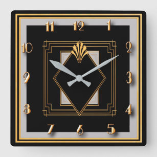 Reloj Cuadrado Very Art Deco