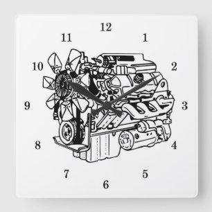 Reloj Cuadrado Very Cool Engine Mechanic's Wall Clock